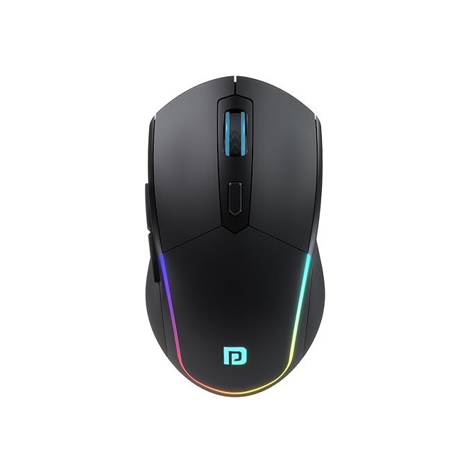 Portronics Toad One Bluetooth Mouse - Dual Wireless, Rechargeable, RGB, Multi-Device (Black)