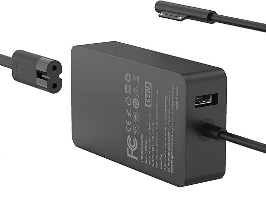 Maxelon 65W Surface Pro/Laptop/Book/Go Charger - Black