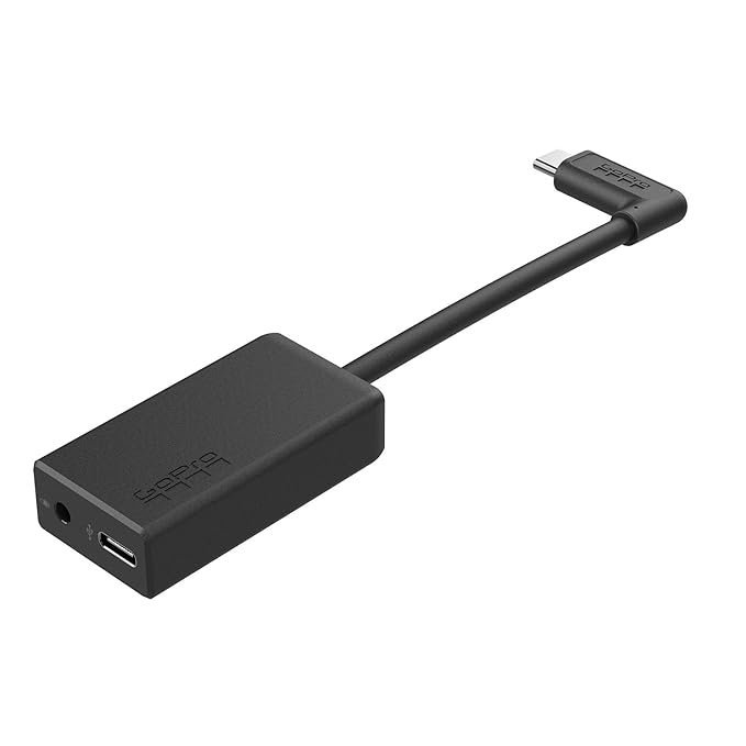 GoPro Pro 3.5mm Mic Adapter for HERO8-HERO13 Black Cameras