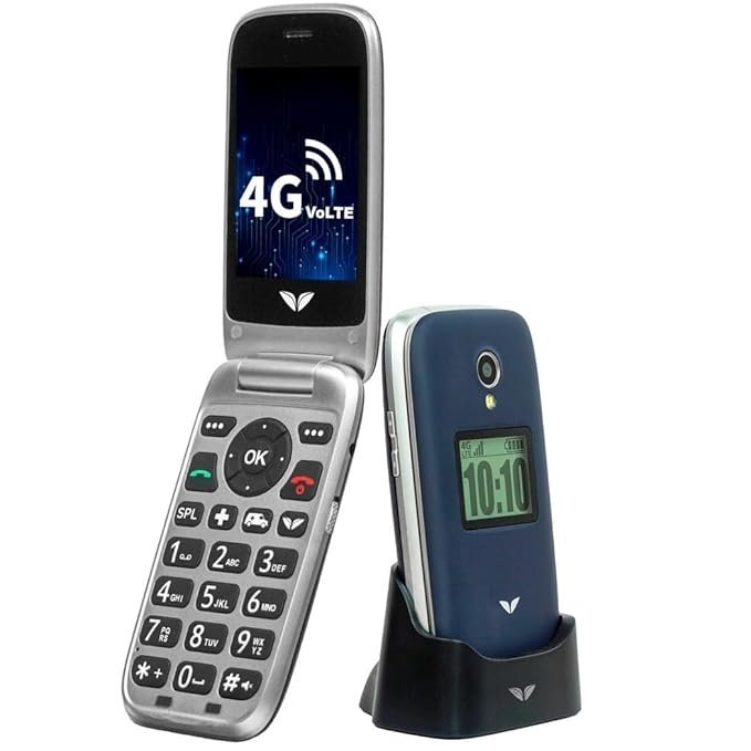 Easyfone Royale 4G: Simple Flip Phone for Seniors with SOS Button